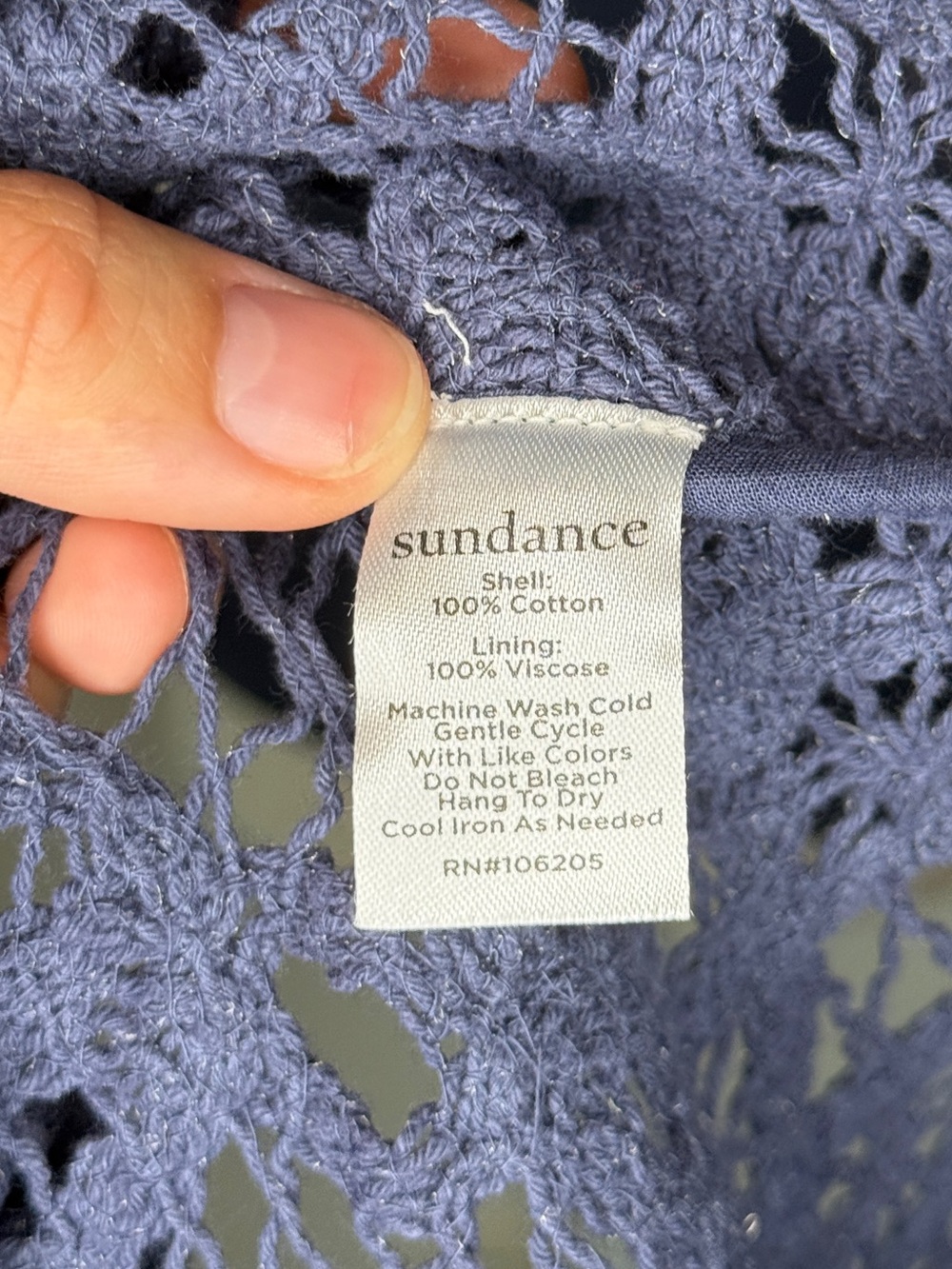 Sundance Perkiwinkle Crochet Sleeveless Top - Picture 7 of 11